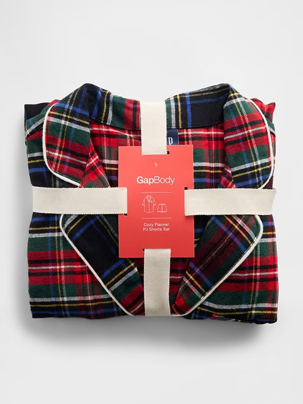 GapBody Softest Flannel Plaid Pajama Set NWT Women's Medium Cozy Shorts M